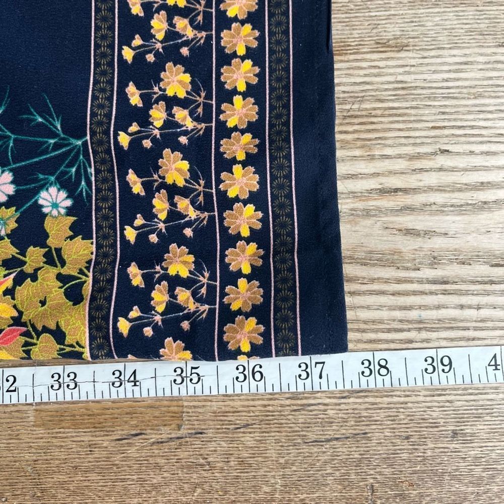 Merona Floral Print Shift Dress Size Navy Blue Casual Large Career - Picture 6 of 6